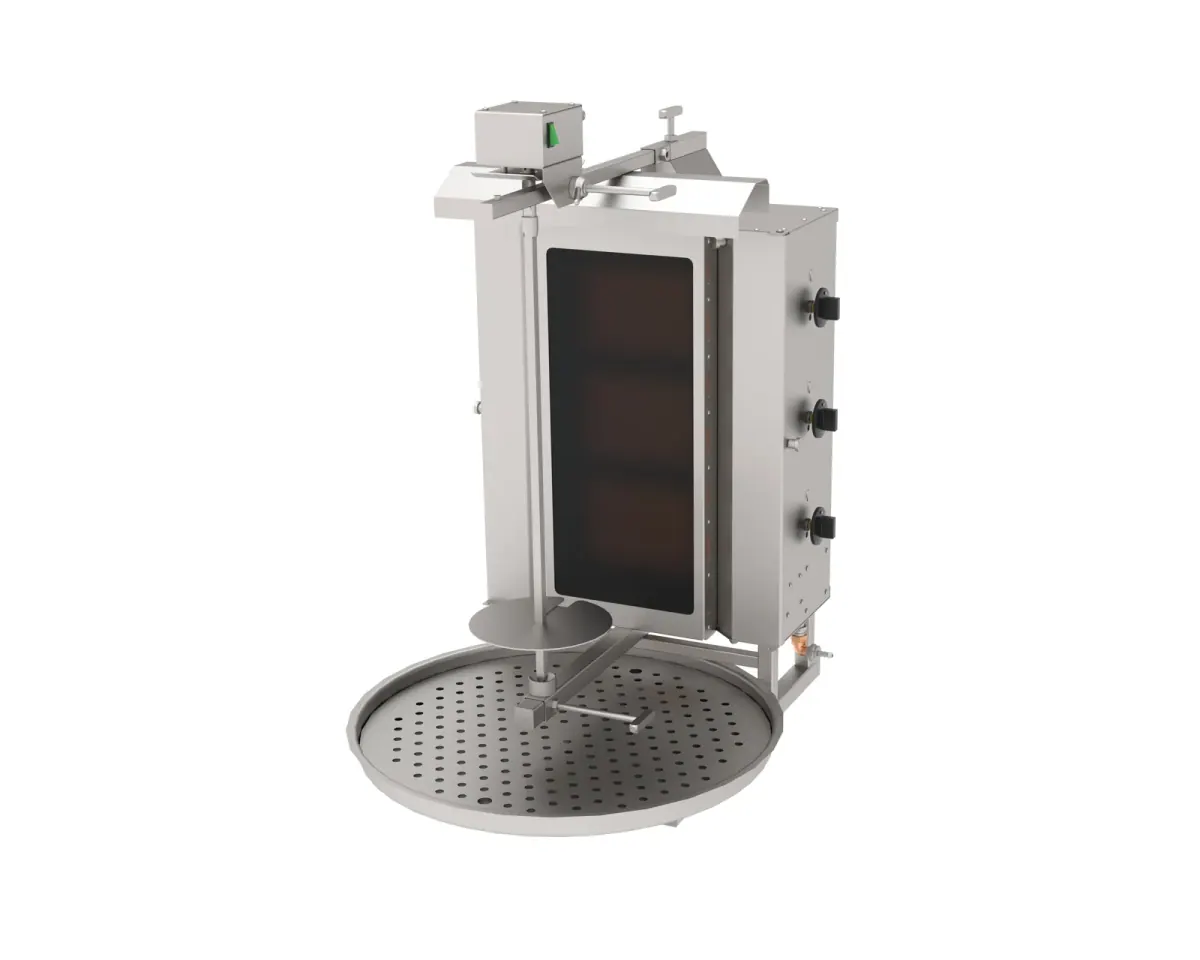 ADGC-3U Gazlı Camlı Döner Ocağı Üstten Motorlu 3 Gözlü ürün görseli