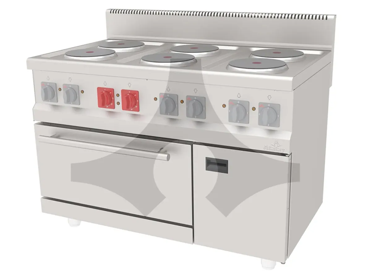 AEK-1270 6 yuvarlak pleytli elektrikli kuzine 1200x700 mm ürün görseli