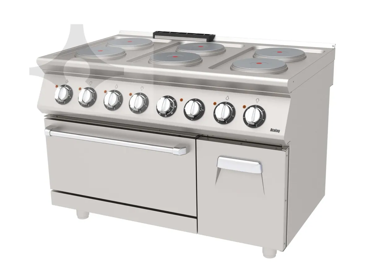 AEK-1273-D 6 yuvarlak pleytli elektrikli kuzine, dolaplı 1200x730 mm ürün görseli