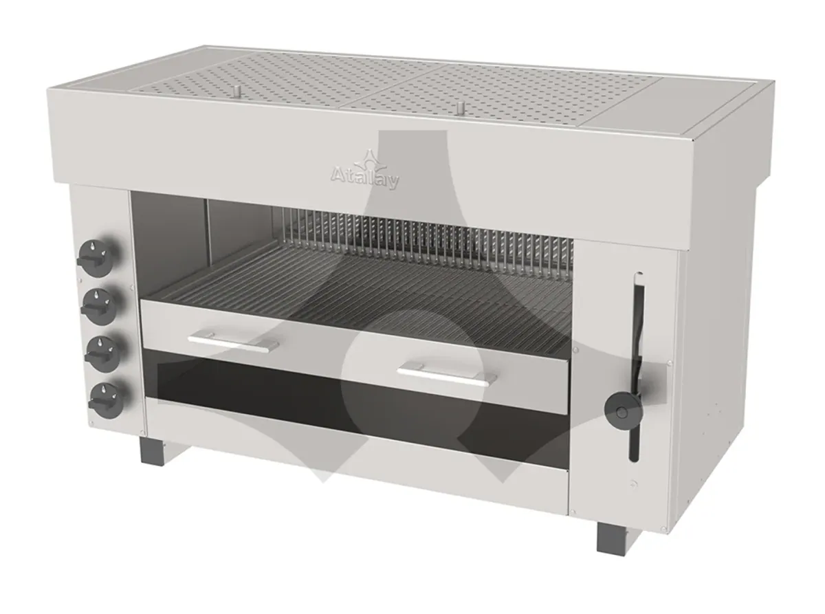 ASM-4G 4 radyanlı asansörlü gazlı salamander 960x430 mm ürün görseli