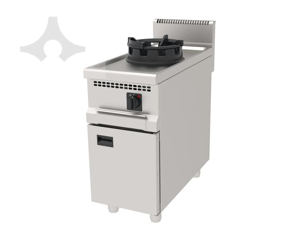 AWO-490 1 gözlü gazlı wok ocak, ayaklı dolaplı 400x900 mm ürün görseli