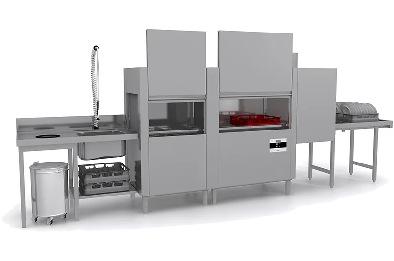 IsyTech konveyörlü bulaşık makinesi 270 sepet/saat, pompalı durulama · 31-11.2 ürün görseli