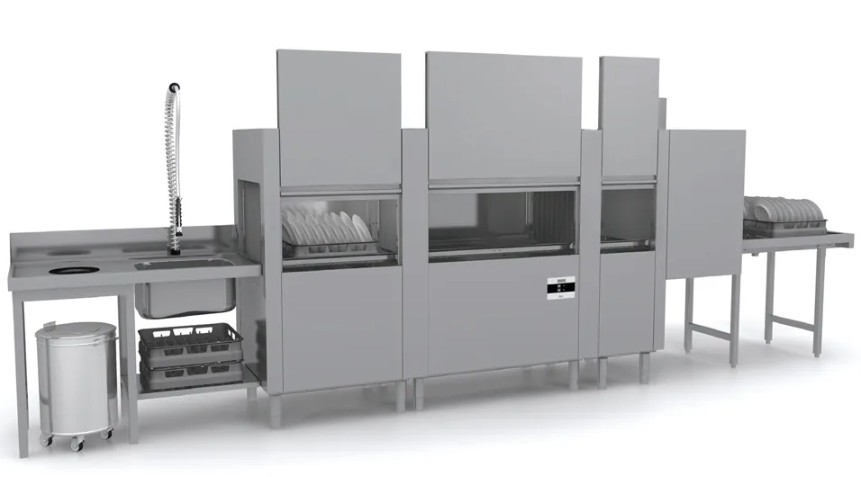 TopTech konveyörlü bulaşık makinesi 210 sepet/saat, üç kademeli durulama · 31-22.1 ürün görseli