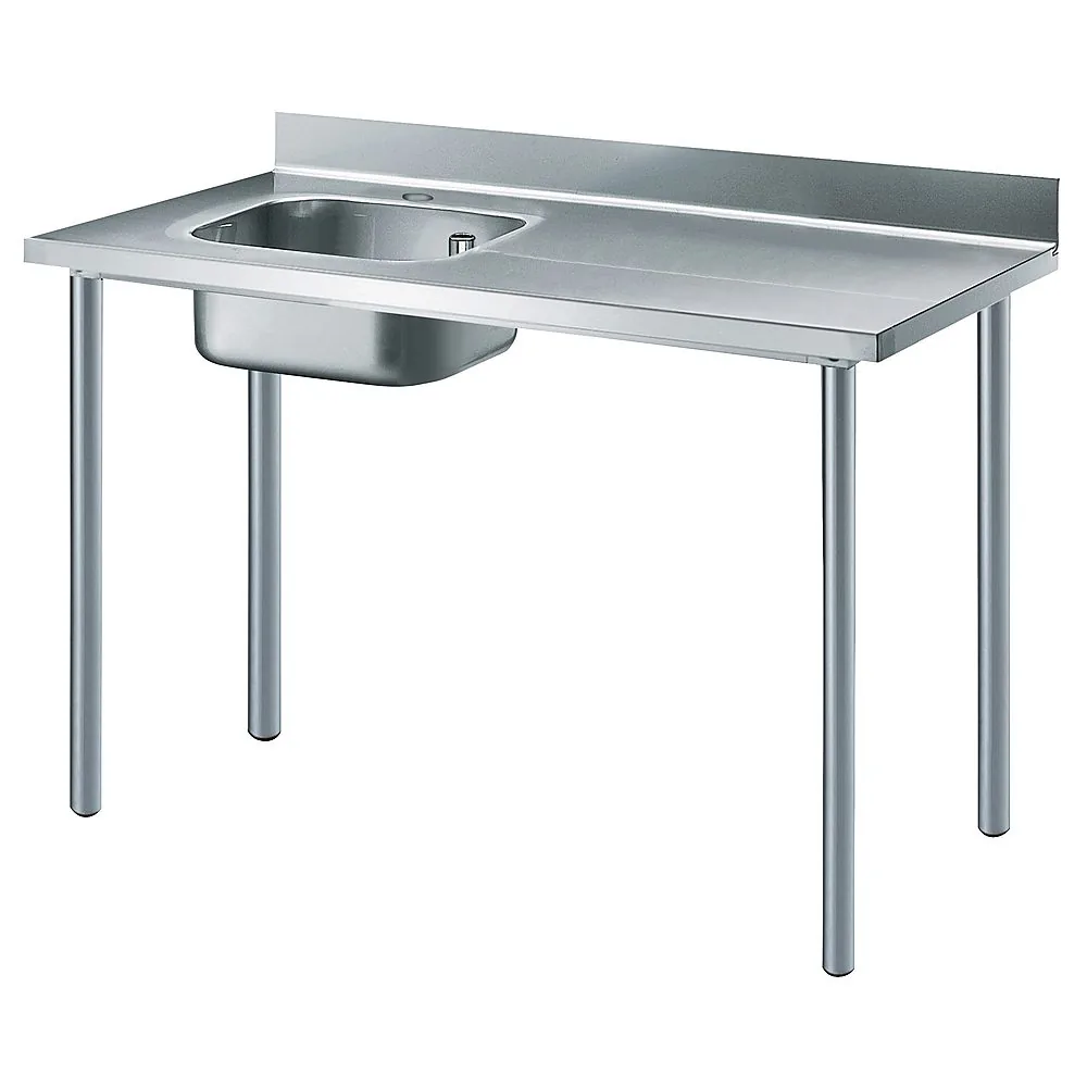 Çalışma Tezgahları - Evyeli Premium Serisi Tezgah-Evyeler 1400 mm Sol Evyeli ve Sırtlı Çalışma Tezgahı (133062) ürün görseli