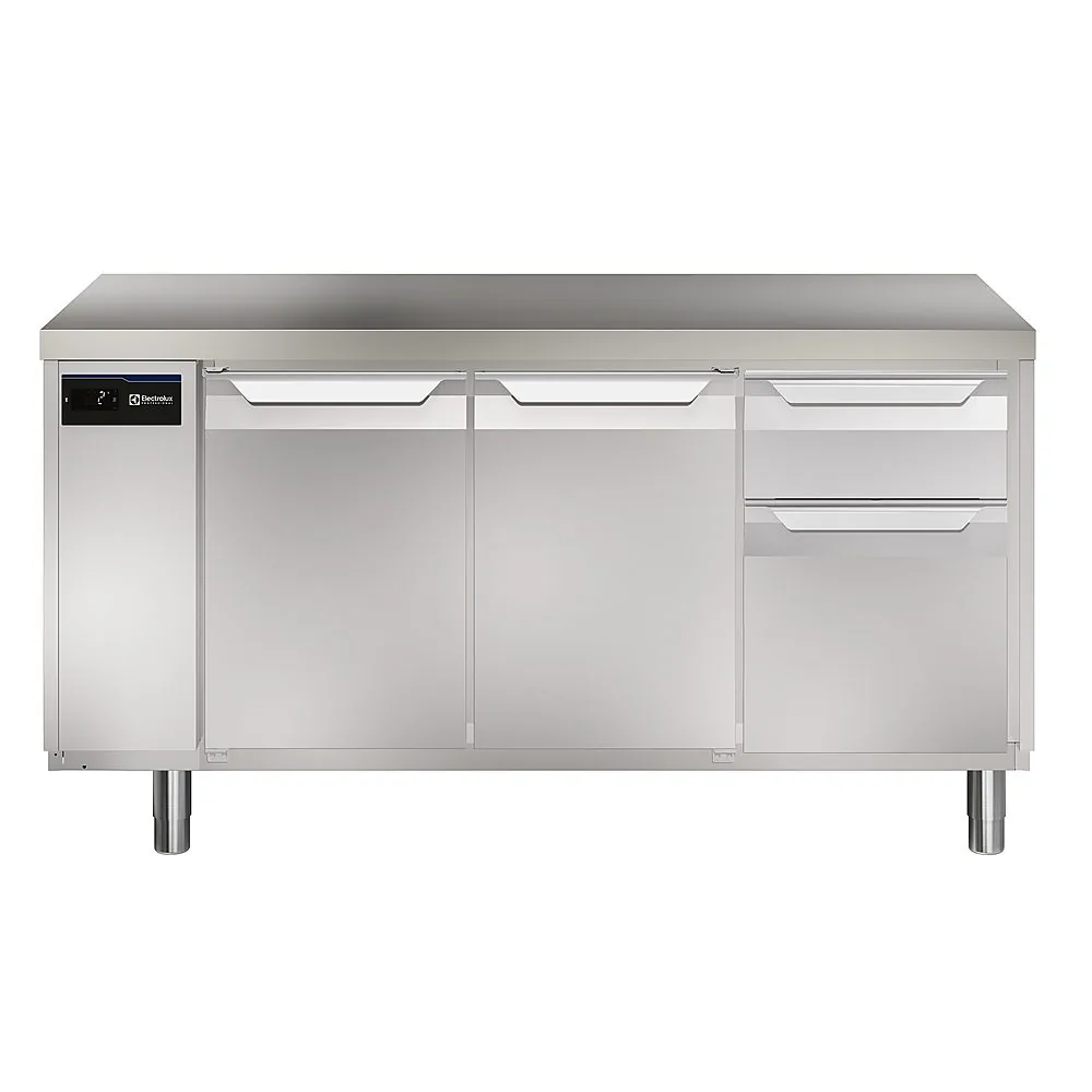 710043 ecostore HP Premium tezgah tip buzdolabı, 2 kapı + ⅓+⅔ çekmece, üst tablalı, uzaktan soğutma üniteli, 440 lt ürün görseli