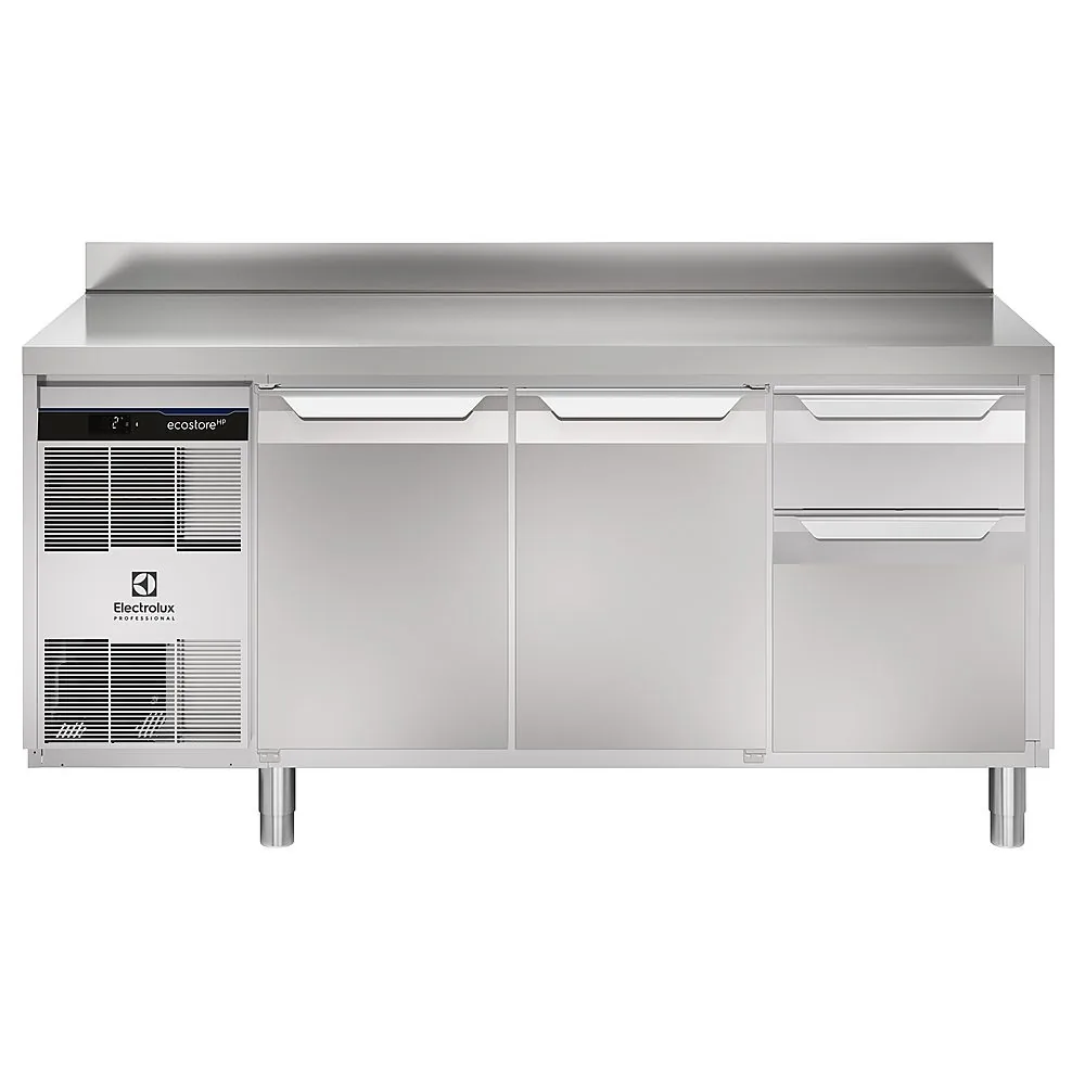 710042 ecostore HP Premium tezgah tip buzdolabı, 2 kapı + ⅓+⅔ çekmece, üst tablalı ve sırtlı, 440 lt ürün görseli