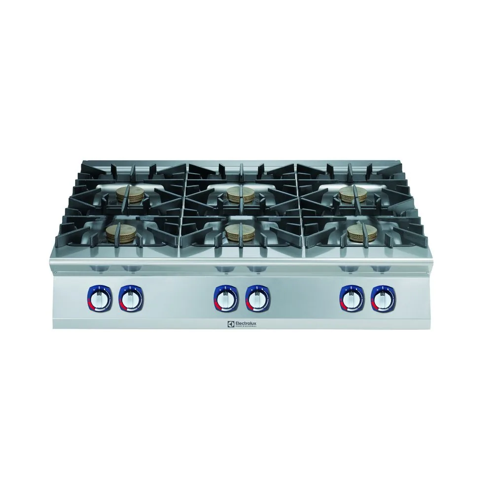 900XP Gazlı 6 Açık Ateşli Setüstü Ocak, 10kW 1200 mm 391012 ürün görseli
