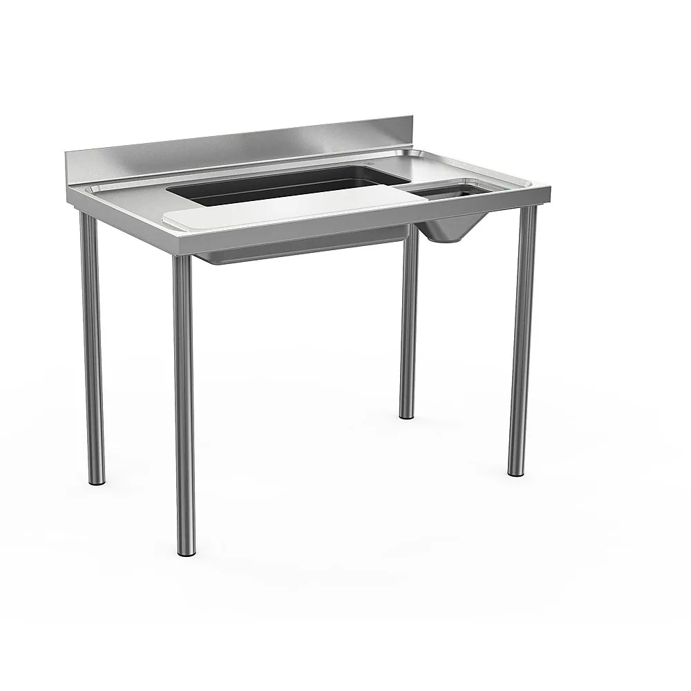 Sebze Hazırlık Tezgahları Premium Serisi Tezgah-Evyeler 1200 mm Sırtlı Sebze Hazırlama Tezgahı (133068) ürün görseli