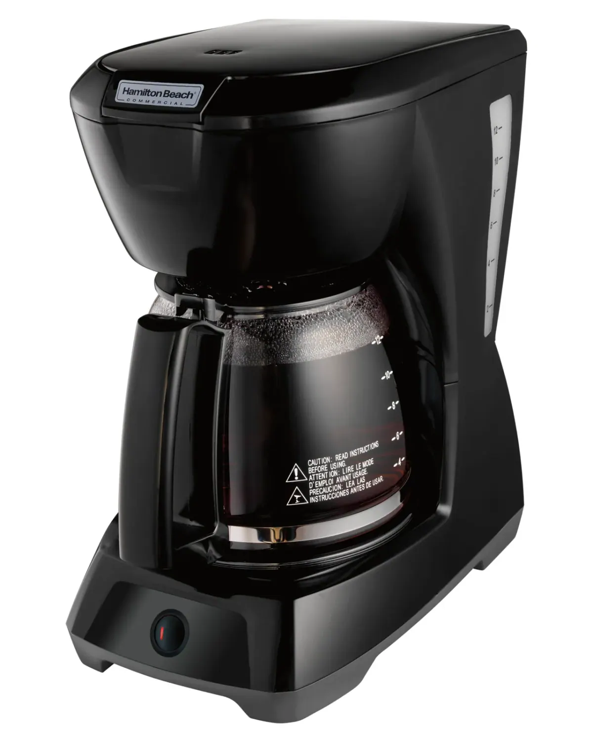 12 Cup Coffee Maker-Black w/Glass Carafe (Case Pack Qty: 2) ürün görseli