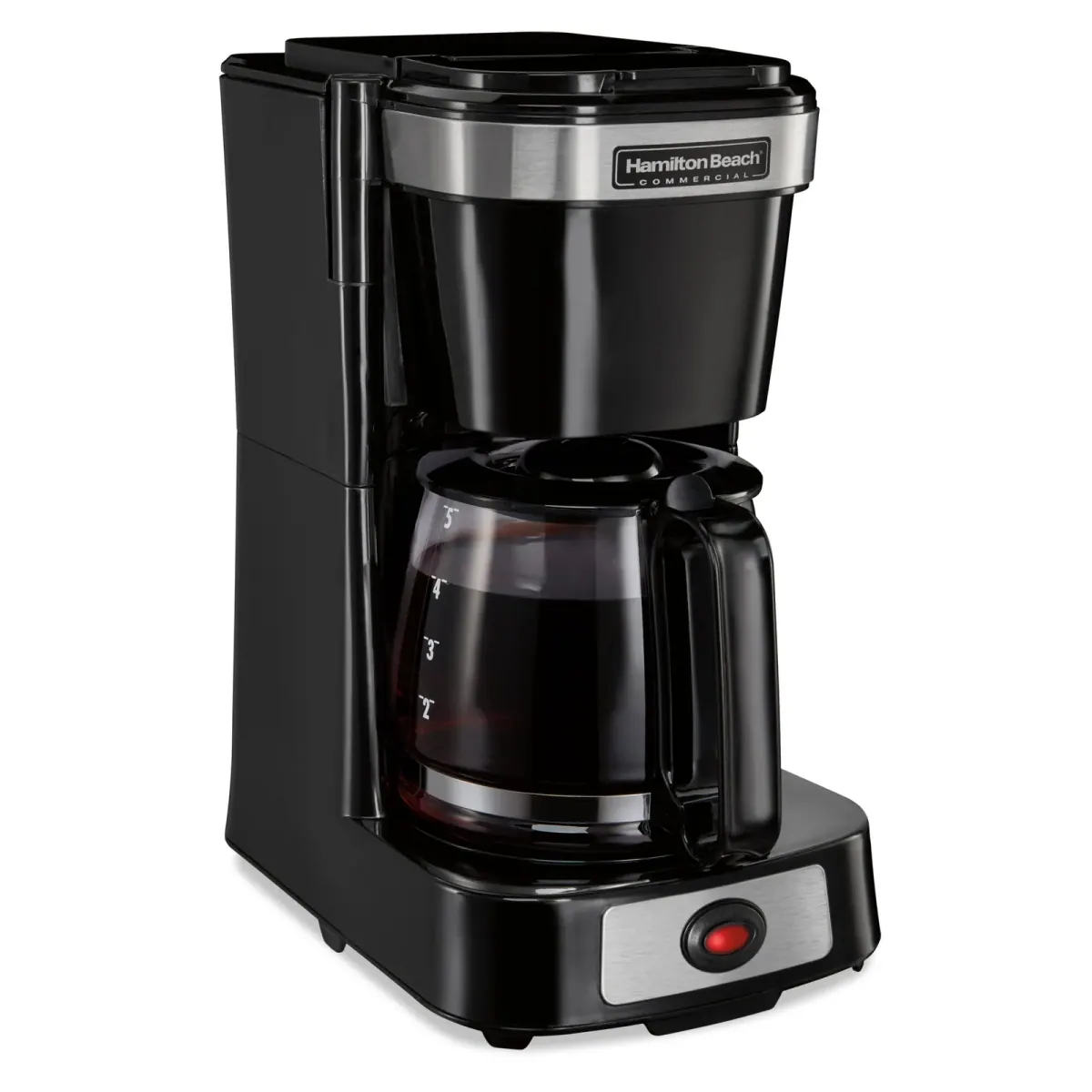 4 Cup Coffee Maker-Black w/Glass Carafe (Case Pack Qty: 6) ürün görseli