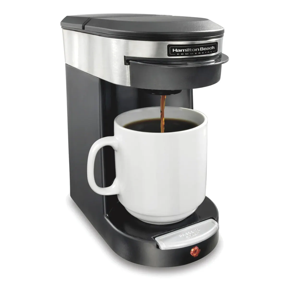 Deluxe 1 Cup Coffee Maker-Black/Stainless Steel (Case Pack Qty: 6) ürün görseli