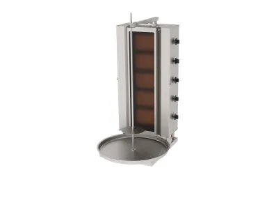 ADGC-5S Döner Ocağı Gazlı Camlı 5 Gözlü Sabit ürün görseli