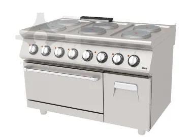 AEK-1273-D 6 yuvarlak pleytli elektrikli kuzine, dolaplı 1200x730 mm ürün görseli