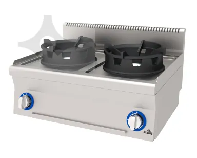 E AWO-860 2 gözlü gazlı wok ocak 800x600 mm ürün görseli