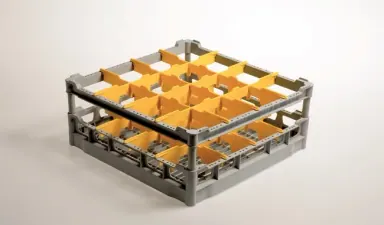 Colged 780101 Eğimli Tabanlı Ayırıcılı Bardak Sepeti 50 x 50 cm, 16 bardak, bardak yüksekliği 16,5 cm, bardak çapı 11,3 cm ürün görseli