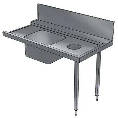 Electrolux Professional Ön Yıkama Tezgahı, Tek Evyeli (500x400 mm), Giyotin Tip İçin, Sağdan Sola (865310) ürün görseli