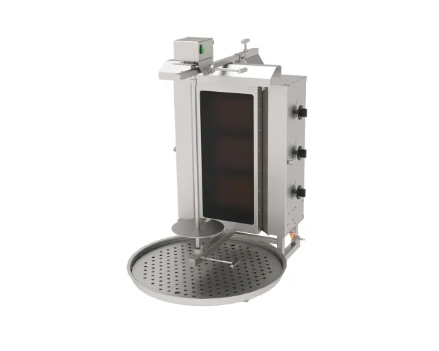 ADGC-3U Gazlı Camlı Döner Ocağı Üstten Motorlu 3 Gözlü ürün görseli
