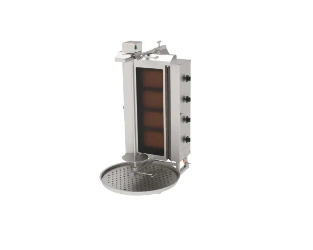 ADGC-4U Gazlı Camlı Döner Ocağı Üstten Motorlu 4 Gözlü ürün görseli