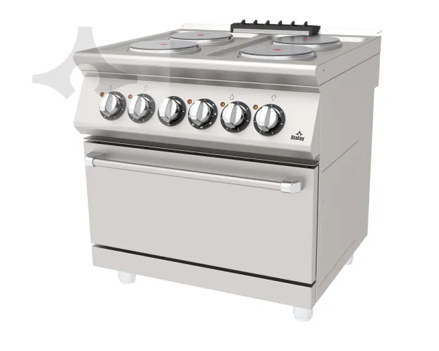 AEK-873 4 yuvarlak pleytli elektrikli kuzine 800x730 mm ürün görseli