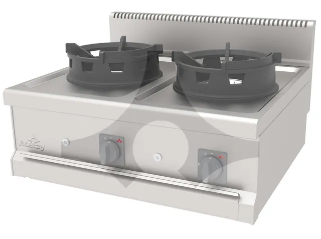 AWO-870 2 gözlü gazlı wok ocak 800x700 mm ürün görseli