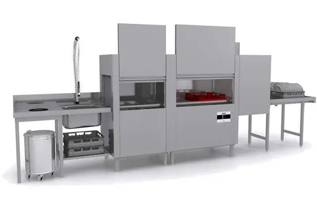 IsyTech konveyörlü bulaşık makinesi 270 sepet/saat, pompalı durulama · 31-11.2 ürün görseli