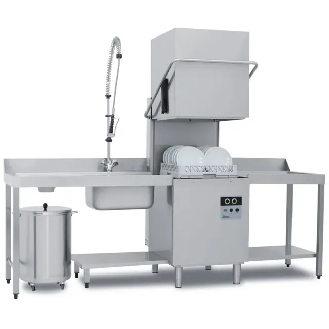 SteelTech 38 giyotin tip bulaşık makinesi, gerçek verim 45 sepet/saat, 45 cm kapak açıklığı ürün görseli