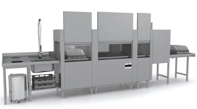 TopTech konveyörlü bulaşık makinesi 210 sepet/saat, üç kademeli durulama · 31-22.1 ürün görseli