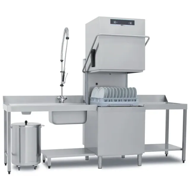TopTech 39 giyotin tip bulaşık makinesi, gerçek verim 42-45 sepet/saat, 46,5 cm kapak açıklığı ürün görseli