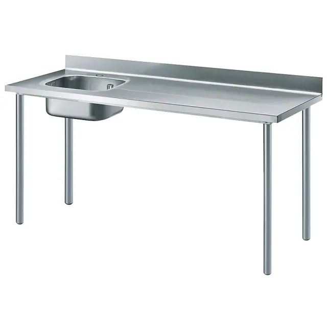 Çalışma Tezgahları - Evyeli Premium Serisi Tezgah-Evyeler 1800 mm Sol Evyeli ve Sırtlı Çalışma Tezgahı (133064) ürün görseli