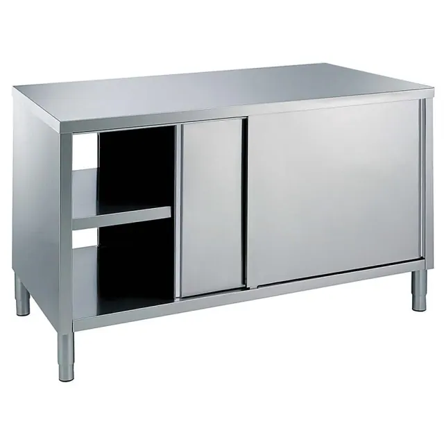 Dolaplı Çalışma Tezgahları - İki taraftan kapılı Premium Serisi Tezgah-Evyeler 1200 mm İki Taraftan Kapılı Dolaplı Çalışma Tezgahı - Pass-Through (133085) ürün görseli
