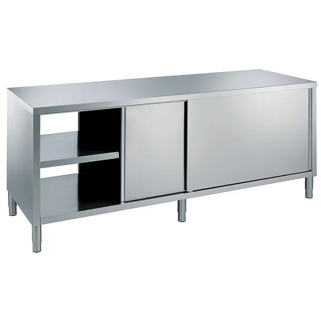 Dolaplı Çalışma Tezgahları - İki taraftan kapılı Premium Serisi Tezgah-Evyeler 1600 mm İki Taraftan Kapılı Dolaplı Çalışma Tezgahı - Pass-Through (133086) ürün görseli