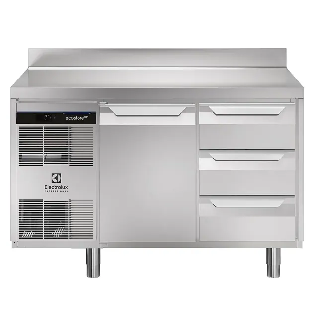 710011 ecostore HP Premium tezgah tip buzdolabı, 1 kapı + 3x⅓ çekmece, üst tablalı ve sırtlı, 290 lt ürün görseli
