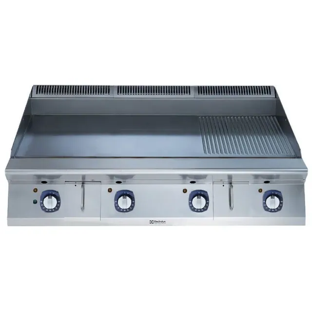 HP Izgara Modüler Pişirme Ekipmanları 900XP 1200mm Elektrikli Set üstü Izgara HP,Düz ve Nervürlü çizilmeye karşı dayanıklı krom pişirme pleyti (391405) ürün görseli
