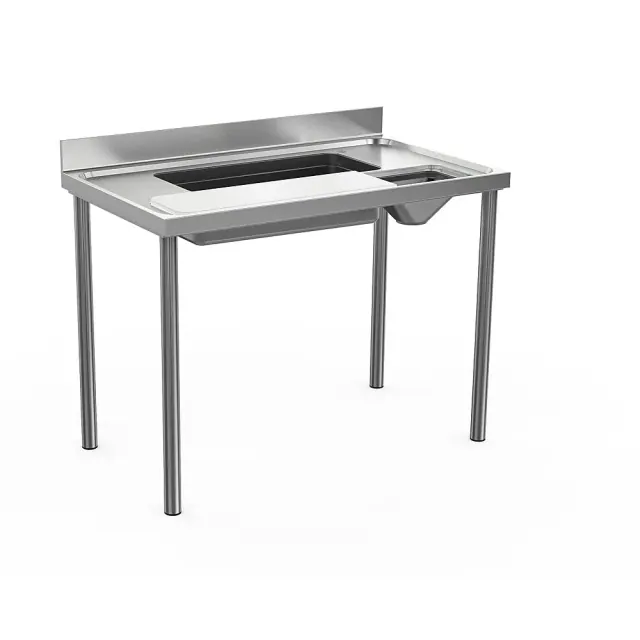 Sebze Hazırlık Tezgahları Premium Serisi Tezgah-Evyeler 1200 mm Sırtlı Sebze Hazırlama Tezgahı (133068) ürün görseli